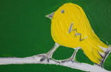 Small Canvas' 'Animal triptych' (orange, green, yellow) 3 x small canvas, animal theme in bright bold colours