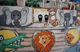 Large Canvas 'Noah's Ark' (1)- Ark animal themed painting, cute + colourful. COMMISSIONED /SOLD