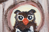 Large Canvas 'Ark 2 with flamingo'- Noah's Ark cute + colourful animal theme. SOLD