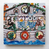 Photoblock 'Ark' - mounted print of detail from an original painting 10cm