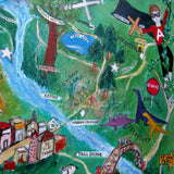 Medium Canvas 'Austin's Treasure Map' - customised adventure themed painting for Austin. COMMISSIONED /SOLD