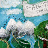 Medium Canvas 'Austin's Treasure Map' - customised adventure themed painting for Austin. COMMISSIONED /SOLD