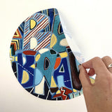 Decal 'Be Brave'- decorative wall decal of the original little wooden circle art piece. 28cm