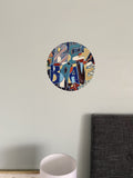 Decal 'Be Brave'- decorative wall decal of the original little wooden circle art piece. 28cm