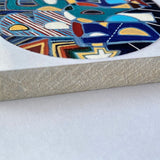 Photoblock 'Be Brave'-  mounted print of detail from an original painting 10cm