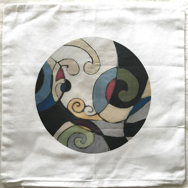 Cushion Cover 'Beginnings 2' - featuring image of original art piece 45cm