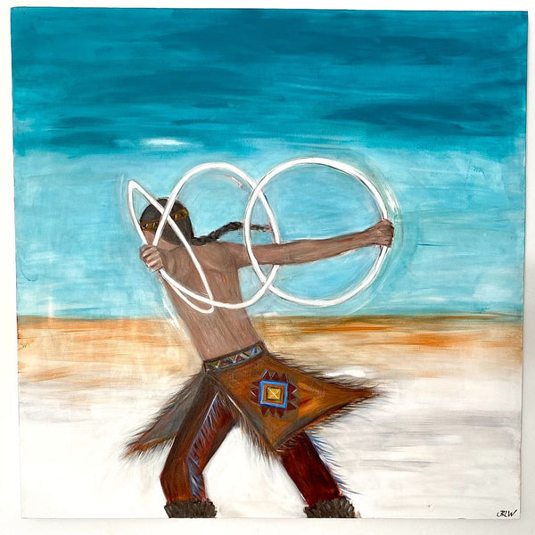 Large Canvas 'Hoop Dancer' (Nakotah)- Personal Project - Not currently for sale