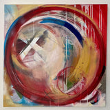 Large Canvas 'Hoop Movement'- 24" sq