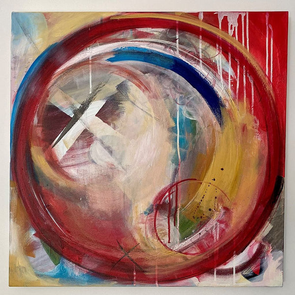 Large Canvas 'Hoop Movement'- 24" sq