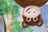 Large Canvas 'Jungle days' -featuring some of the coolest animals in a fun jungle scene, original painting