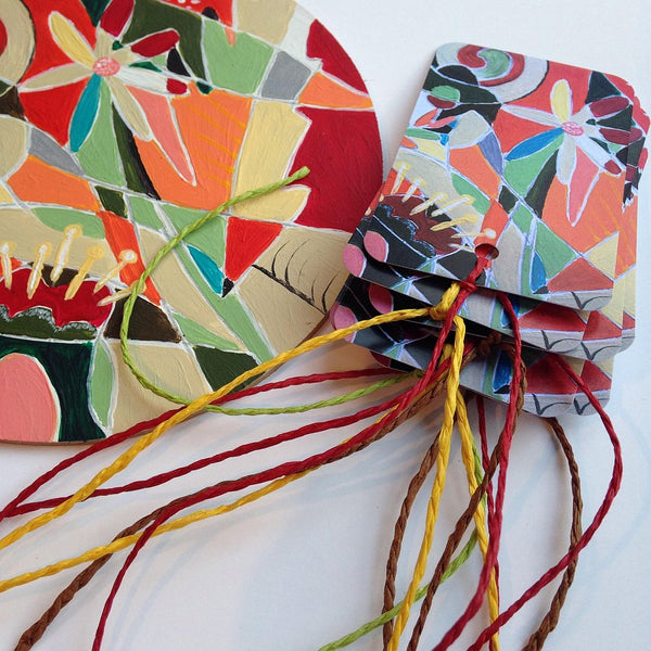 Gift tags 'Kiwi Summer' Bundle of 8 gift tags- cute + colourful