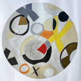 Decal 'Kisses n Hugs 2' - decorative wall decal of an original little wooden circle art piece. 28cm