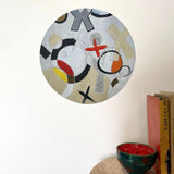 Decal 'Kisses n Hugs 1' decorative wall decal of an original little wooden circle art piece. 28cm