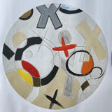 Decal 'Kisses n Hugs 1' decorative wall decal of an original little wooden circle art piece. 28cm