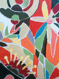 Wooden Circle 'Kiwi Summer'- handpainted Down Under summer inspired 15cm -SOLD