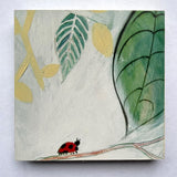 Photoblock 'Lil Ladybug'- mounted print of detail from an original painting 10cm