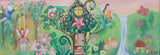 Long Canvas 'Lucy's letters'- fairy garden themed customised painting on canvas for Lucy. COMMISSIONED/ SOLD