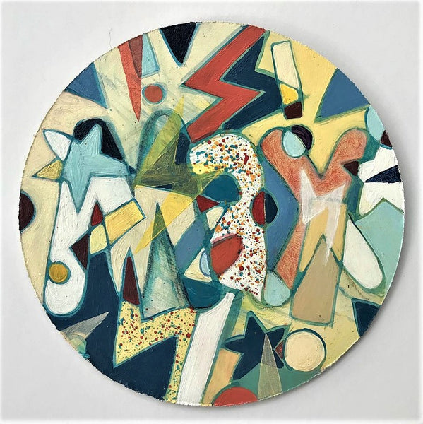 Wooden Circle 'Max' handpainted customized lettering + lightening bolt themed 15cm. COMMISSIONED /SOLD