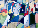Large Canvas 'MoonBeam Dreams' overlapping lettering in abstract fun design, original painting