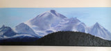 Decals 'Mt Baker' Mountain- decorative wall decals of details from original painting 28cm