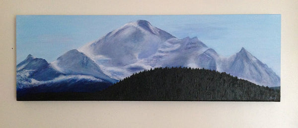 Long Canvas 'Mt Baker' - long mountain-scape painted on canvas- COMMISSIONED/SOLD