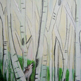 Medium Canvas 'Owl Flying in Summertime' - customised Scandinavian animal themed original painting COMMISSIONED/ SOLD