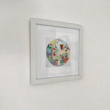 Framed Print 'Pastel Pebbles' - print of the original little wooden circle art piece