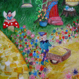 Medium Canvas 'Peyton's Fairy Treehouse' - customised original painting on canvas mounted on to foamboard. COMMISSIONED/ SOLD