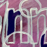 Wooden Circle 'Quinn' handpainted customized lettering in fun, bubbly design- COMMISSIONED / SOLD