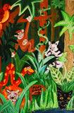 Large Canvas 'Riley's Grove'- customised jungle animal themed original painting for Riley. COMMISSIONED/ SOLD