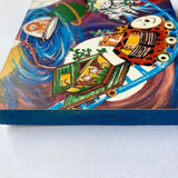 Photoblock 'Safari Space Train'- mounted print of detail from an original painting 10cm