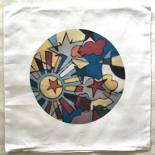 Cushion Cover 'Sky burst' - featuring image from original art piece 45cm