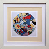 Framed Print 'Sky burst' - print of the original little wooden circle art piece