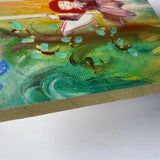 Photoblock 'Swing Fairy' - mounted print of detail from an original painting 10cm