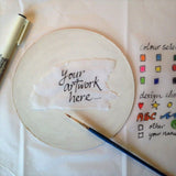 Create Your Own - Customised artwork 15cm wooden circle. Gift vouchers available